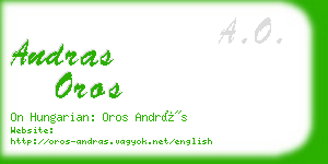 andras oros business card